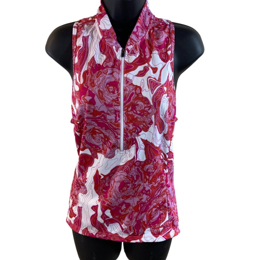 Terry Women's Pink White Cycling Jersey Top XL